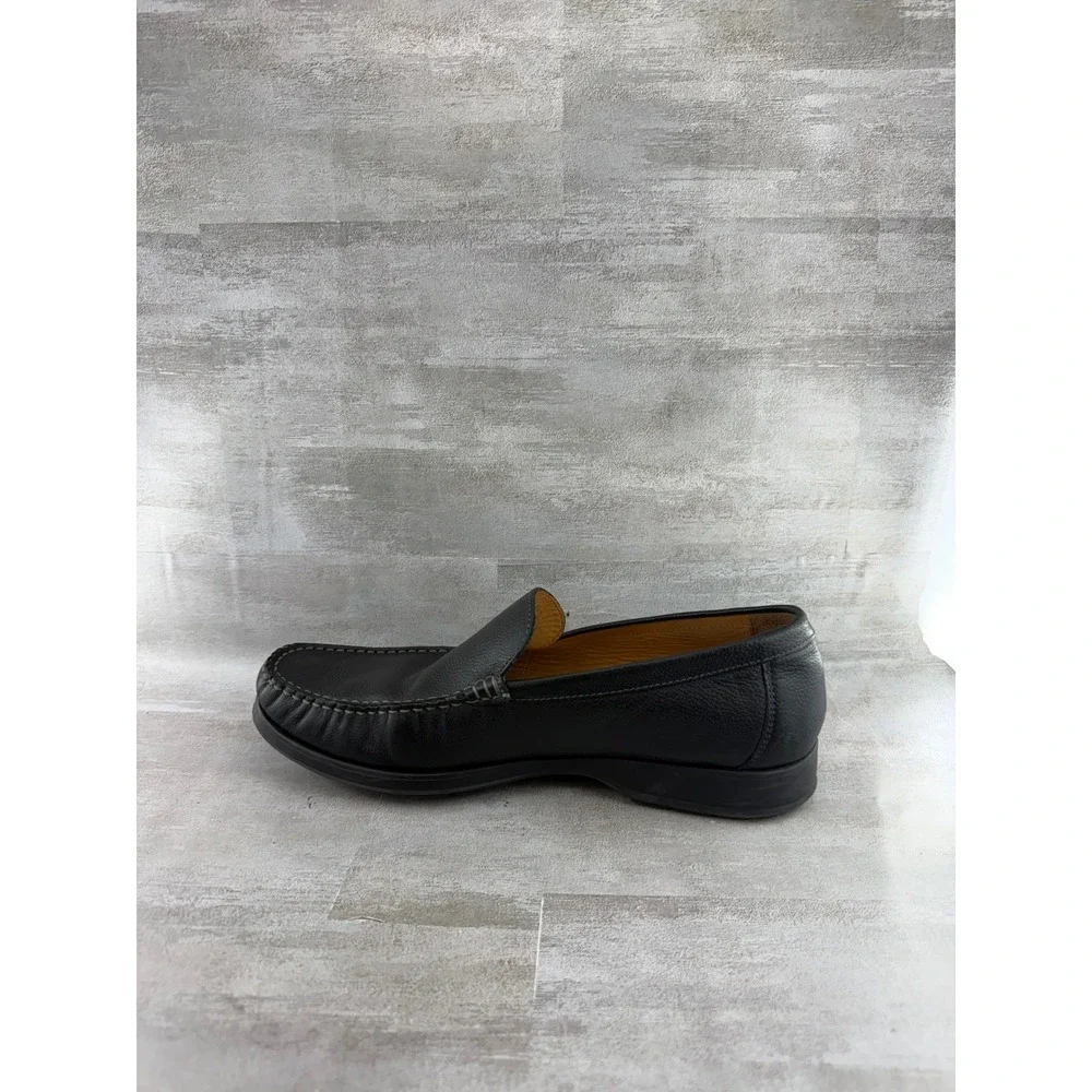 Mephisto Air-Relax Men Black Pebbled Leather Moc Toe Loafers Size US 9